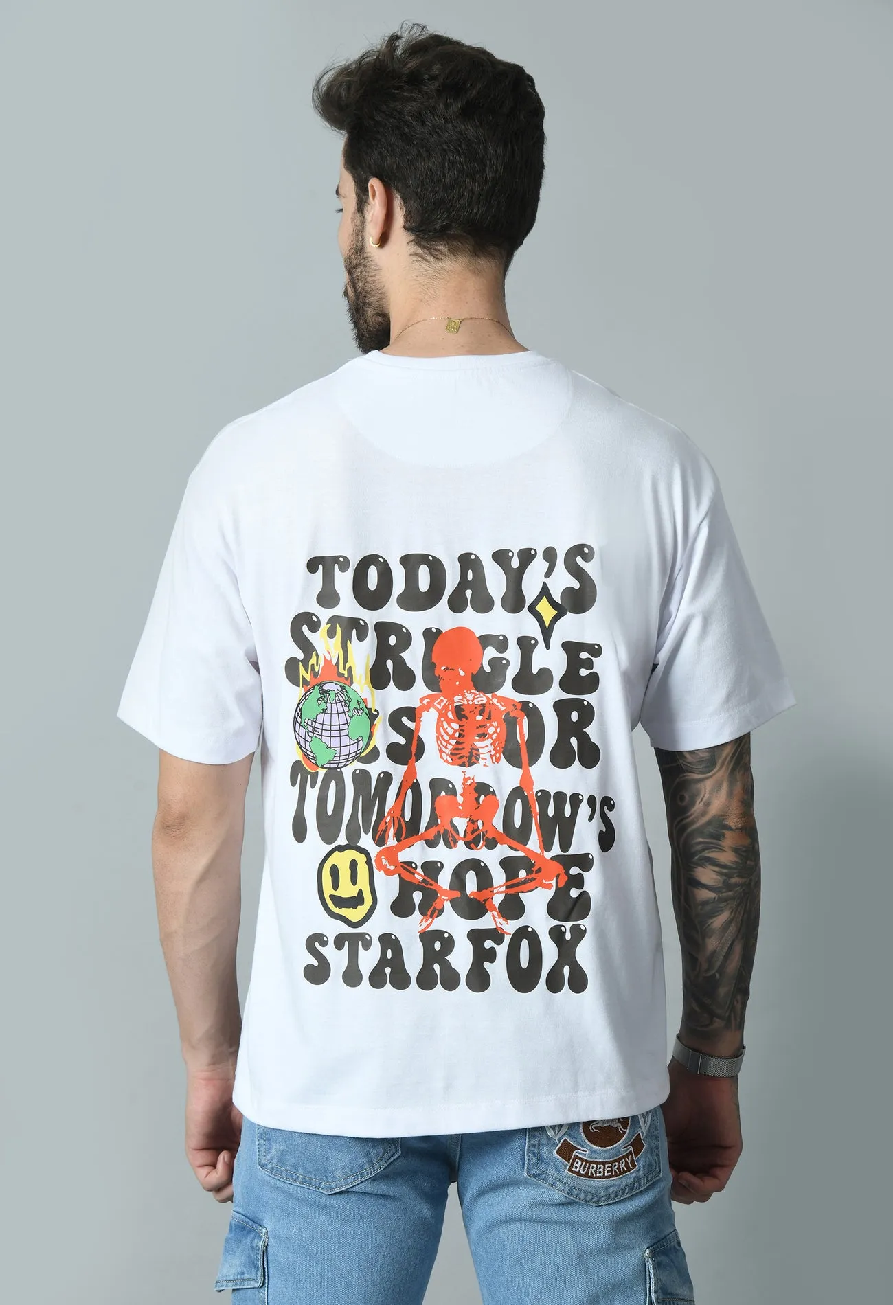 Today's Struggle Printed Oversized T-shirt