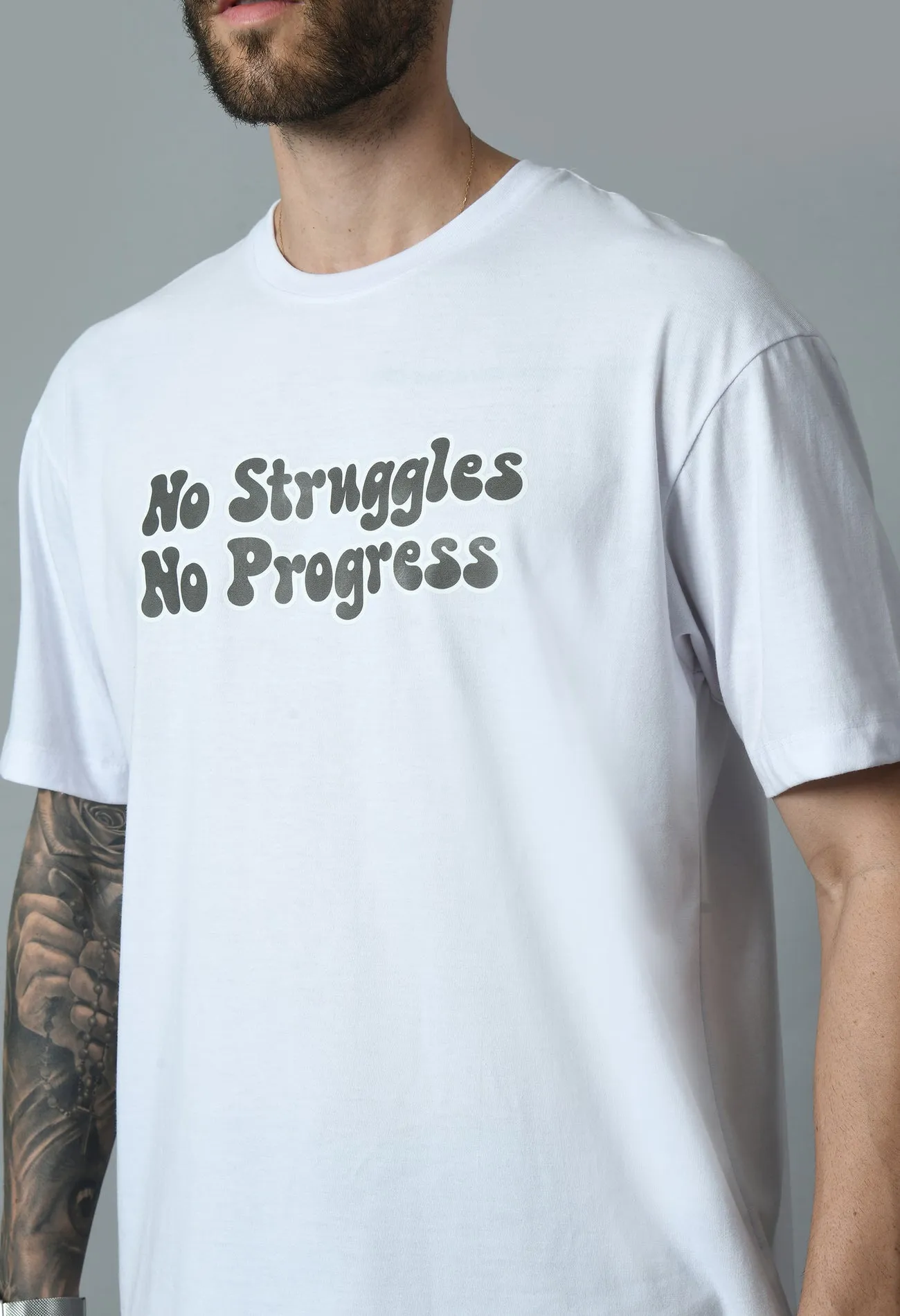Today's Struggle Printed Oversized T-shirt