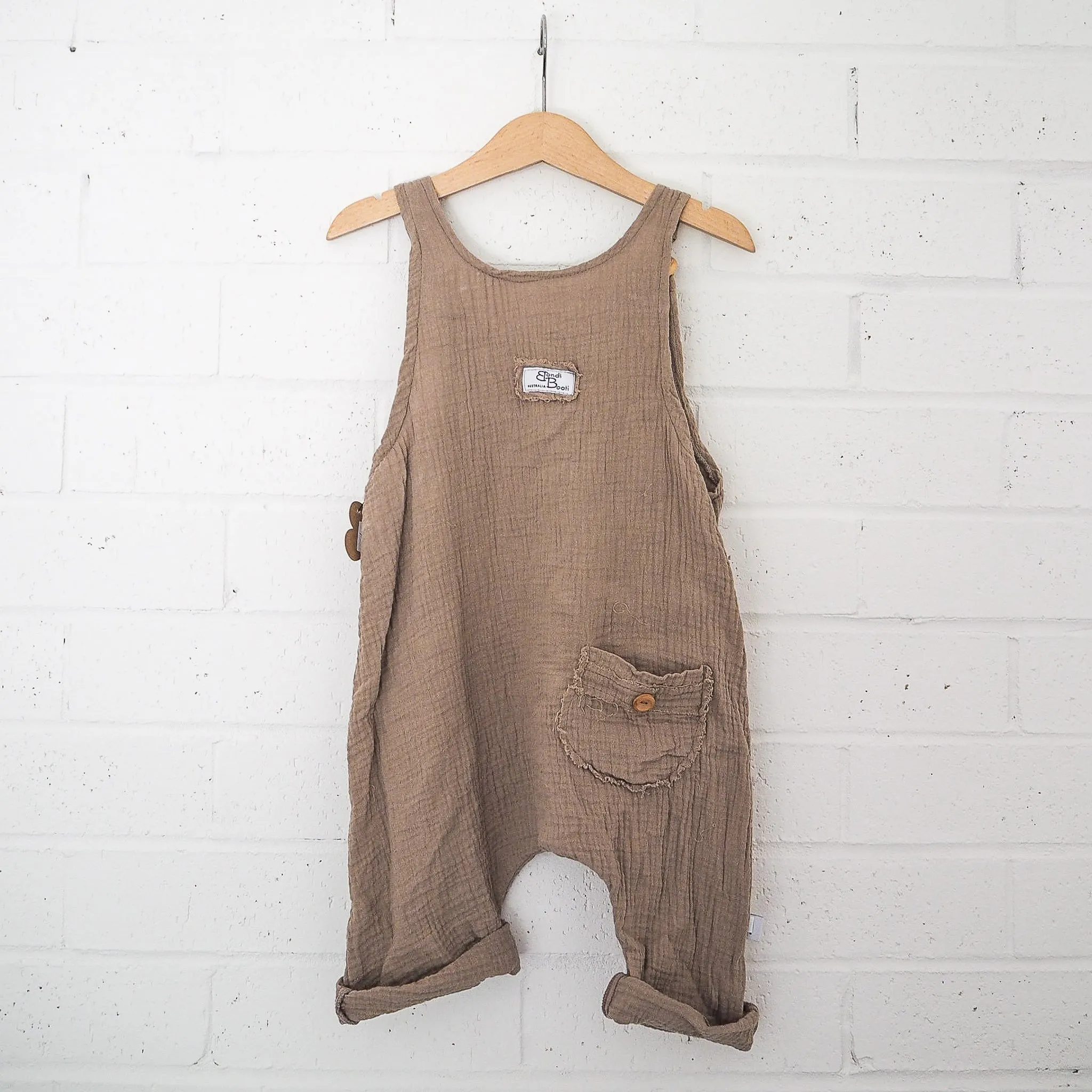 Toddler Dungaree - Mocha