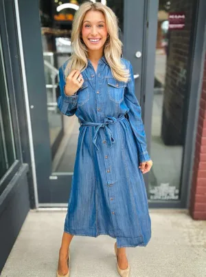 Tribal Denim Darling Midi Dress