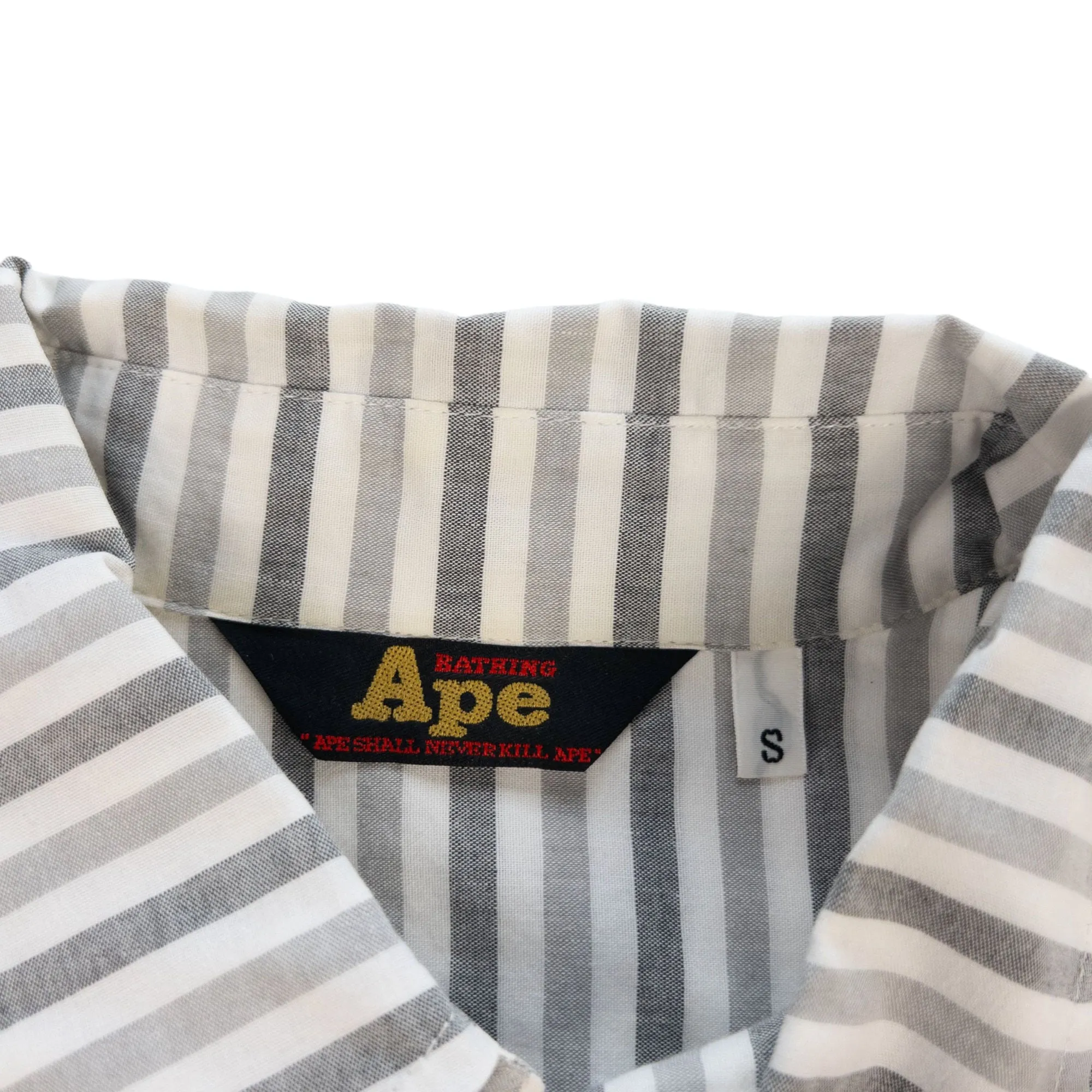 Vintage Bape Check Button Up Shirt Size S