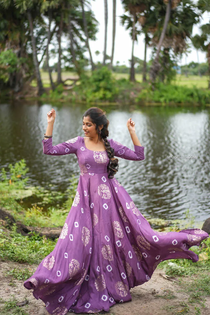 Violet Jacquard Silk Maxi Dress