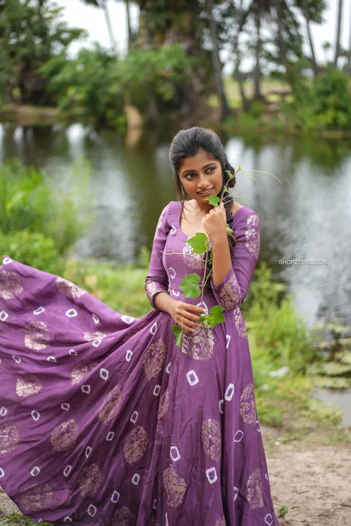 Violet Jacquard Silk Maxi Dress