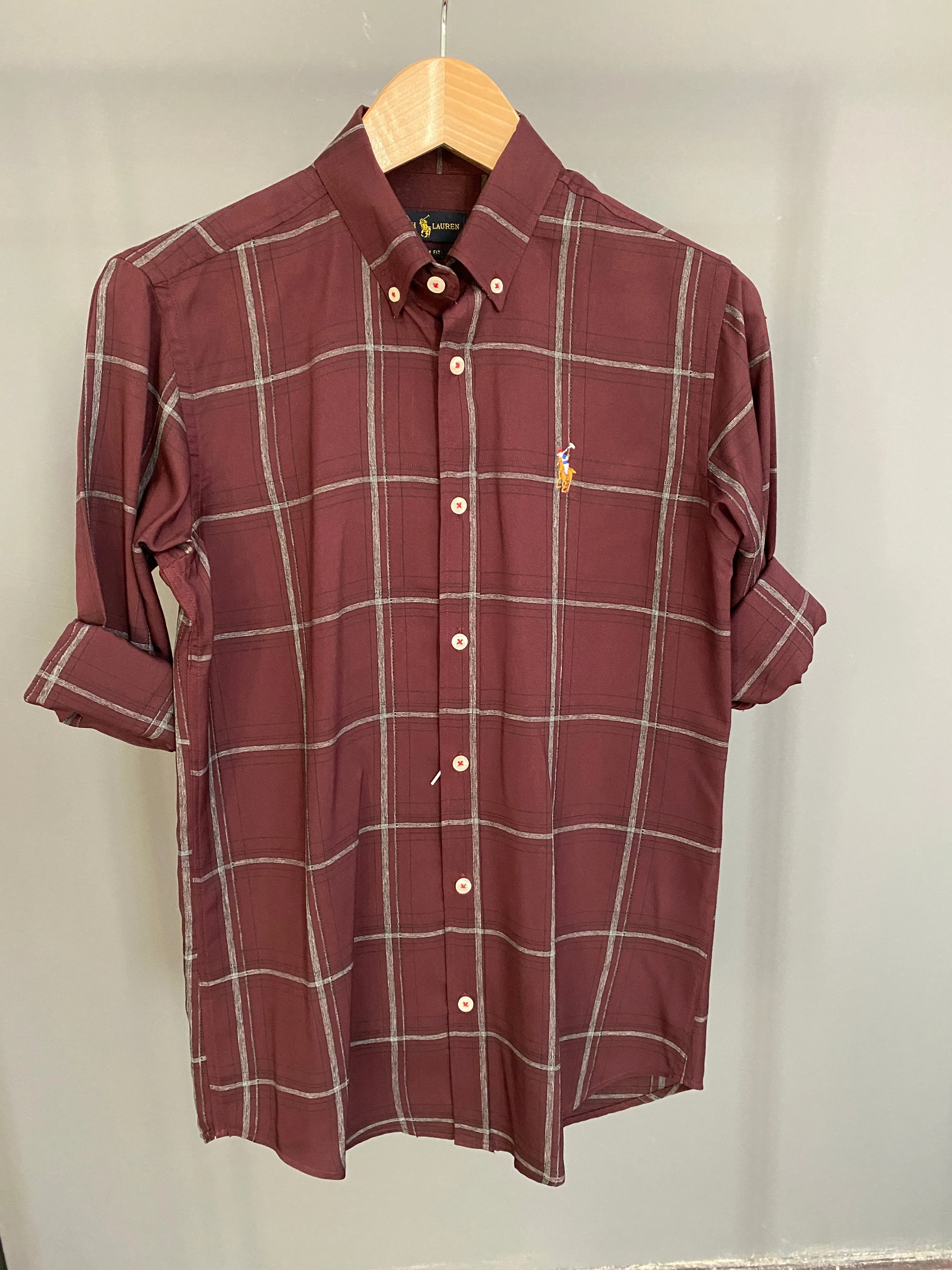 Wine Windows Formal Shirt