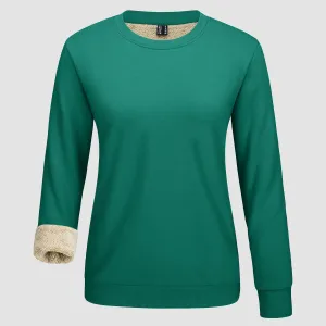 Women's Fleece Sweatshirt - Crewneck, Winter Warm & Cozy