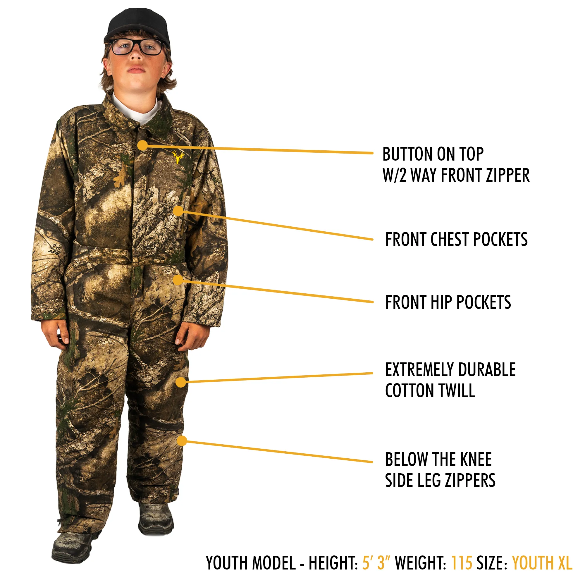 Youth Insulated Twill Coverall